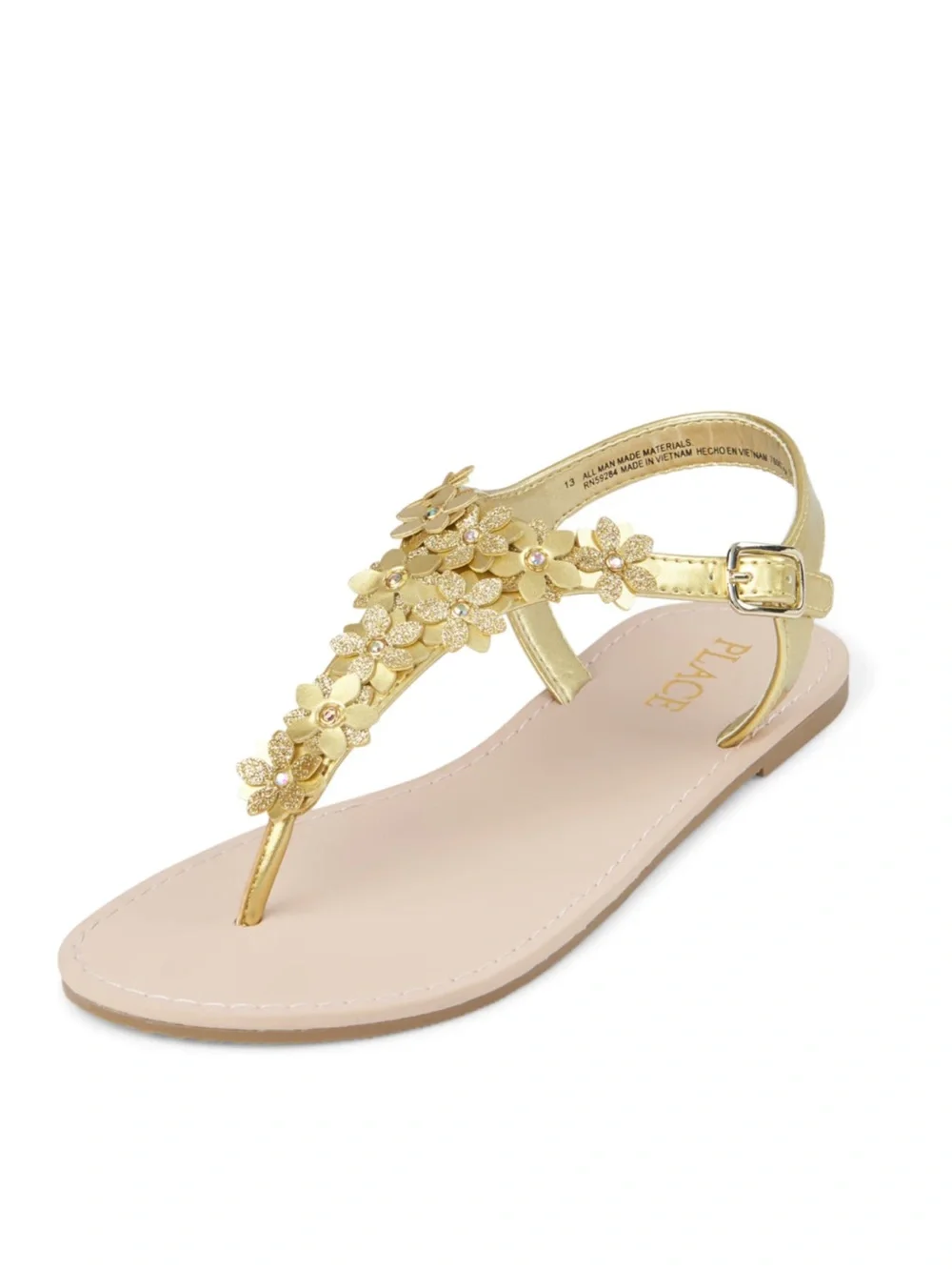 Gold Flower Sandals